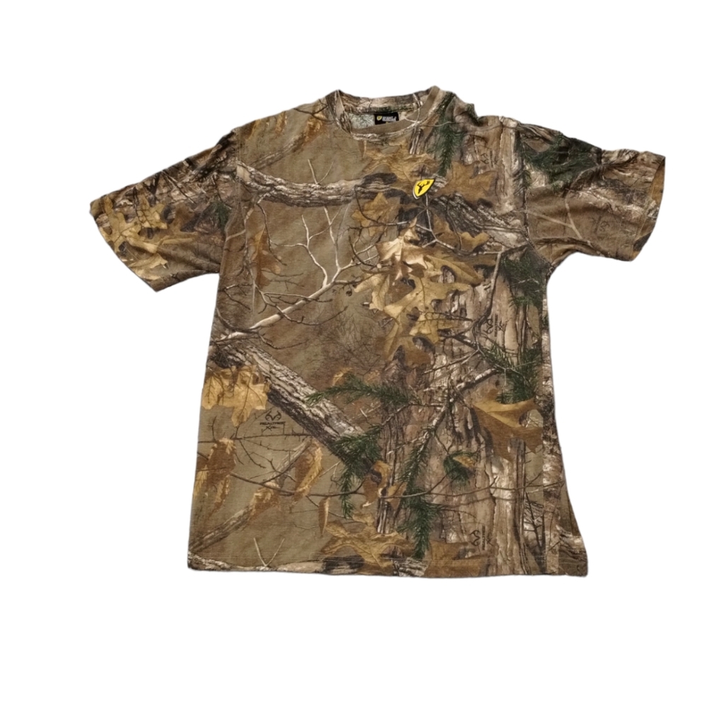 •Scent Blocker Women M Lightweight Real Tree Camo Camouflage Short Sleeve Tshirt